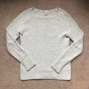 Light Grey Waffle Tight Knit Sweater, Size S